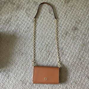 Tory Burch Robinson Metallic Chain Wallet